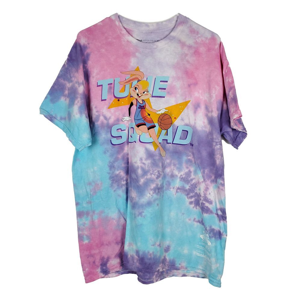 Space Jam Babs‎ Bunny Mitchell & Ness L Large Shirt Tune Squad Tie Dye NWT